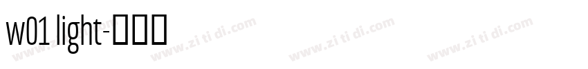 w01 light字体转换